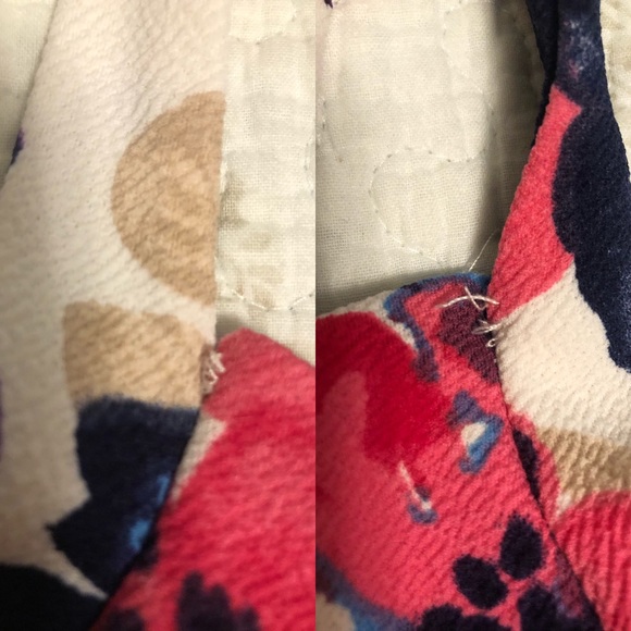 FLORAL CROSSED OVER BRALETTE/CROP - Picture 6 of 7